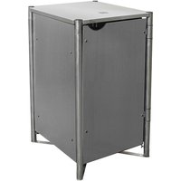 Hide Mülltonnenbox, aus Aluminium-Verbundplatte, 70x115x81cm (BxHxT), 240 Liter – grau Hide Mülltonnenbox, aus Aluminium-Verbundplatte, 70x115x81cm (BxHxT), 240 Liter – grau