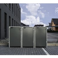 Hide Mülltonnenbox, 209 x 115 x 81 cm (BxHxT), 240 Liter – grau Hide Mülltonnenbox, 209 x 115 x 81 cm (BxHxT), 240 Liter – grau