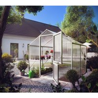 KGT Gewächshaus »Rose«, 5,06 m², Kunststoff/Aluminium, winterfest – silberfarben KGT Gewächshaus »Rose«, 5,06 m², Kunststoff/Aluminium, winterfest – silberfarben