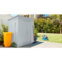 Globel Gerätehaus »Skillion«, Metall, BxHxT: 180 x 197 x 124 cm (Außenmaße inkl. Dachüberstand) – silberfarben Rabatt: 8 % Globel Gerätehaus »Skillion«, Metall, BxHxT: 180 x 197 x 124 cm (Außenmaße inkl. Dachüberstand) – silberfarben Rabatt: 8 %