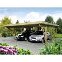Mr. GARDENER Doppelcarport »Köln 2«, Außenmaß BxT: 604 x 760 cm, braun, Holzart: Kiefer Mr. GARDENER Doppelcarport »Köln 2«, Außenmaß BxT: 604 x 760 cm, braun, Holzart: Kiefer