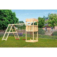 KARIBU Spielturm, BxHxT: 415 x 259,5 x 264 cm, natur – braun Rabatt: 20 % KARIBU Spielturm, BxHxT: 415 x 259,5 x 264 cm, natur – braun Rabatt: 20 %