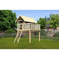 AKUBI Spielturm, BxHxT: 198 x  329,5 x  243 cm, natur – braun AKUBI Spielturm, BxHxT: 198 x  329,5 x  243 cm, natur – braun