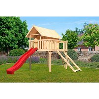 AKUBI Spielturm, BxHxT: 198 x 329,5 x 243 cm, natur – braun AKUBI Spielturm, BxHxT: 198 x 329,5 x 243 cm, natur – braun