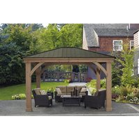 Westmann Holzpavillon »Devon«, Walmdach, rechteckig, BxHxT: 427 x 317 x 366 cm – beige Westmann Holzpavillon »Devon«, Walmdach, rechteckig, BxHxT: 427 x 317 x 366 cm – beige