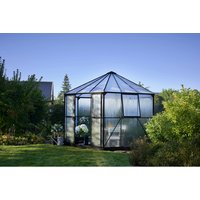 HALLS Gewächshaus »Atrium«, BxT: 375 x 375 cm, 3 mm Sicherheitsglas – schwarz HALLS Gewächshaus »Atrium«, BxT: 375 x 375 cm, 3 mm Sicherheitsglas – schwarz