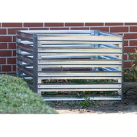 DOBAR Komposter, HxL: 70 x 93 cm, 560 l, Metall – silberfarben Rabatt: 20 % DOBAR Komposter, HxL: 70 x 93 cm, 560 l, Metall – silberfarben Rabatt: 20 %