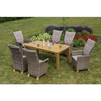 MERXX Gartenmöbelset »Toskana«, 6 Sitzplätze, Aluminium/Kunststoff/Akazienholz, inkl. Auflagen – beige Rabatt: 20 % MERXX Gartenmöbelset »Toskana«, 6 Sitzplätze, Aluminium/Kunststoff/Akazienholz, inkl. Auflagen – beige Rabatt: 20 %