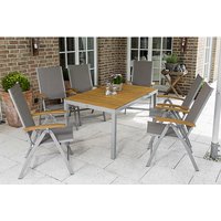 MERXX Gartenmöbelset »Naxos«, 6 Sitzplätze, Aluminium – grau Rabatt: 20 % MERXX Gartenmöbelset »Naxos«, 6 Sitzplätze, Aluminium – grau Rabatt: 20 %