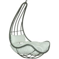HOME DELUXE Hängesessel » Cama«, Stahl, inkl. Auflagen, BxHxT: 80 x 120 x 60 cm – grau HOME DELUXE Hängesessel » Cama«, Stahl, inkl. Auflagen, BxHxT: 80 x 120 x 60 cm – grau