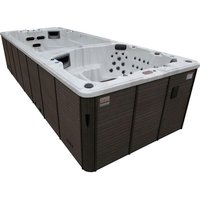 Canadian Spa Whirlpool Swim Spa 228 x 137 x 594 cm braun 4 Sitzplätze Canadian Spa Whirlpool Swim Spa 228 x 137 x 594 cm braun 4 Sitzplätze