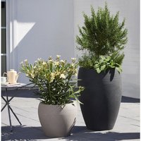 SCHEURICH Pflanzgefäß »LINEO«, ØxH: 47,3 x 39 cm, schwarz – grau SCHEURICH Pflanzgefäß »LINEO«, ØxH: 47,3 x 39 cm, schwarz – grau