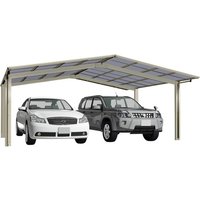 XIMAX Doppelcarport »Linea«, Typ 80, Außenmaß BxT: 545,6 x 495,4 cm, edelstahlfarben – silberfarben XIMAX Doppelcarport »Linea«, Typ 80, Außenmaß BxT: 545,6 x 495,4 cm, edelstahlfarben – silberfarben