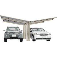XIMAX Doppelcarport »Linea«, Typ 80, Außenmaß BxT: 547,6 x 495,4 cm, edelstahlfarben – silberfarben XIMAX Doppelcarport »Linea«, Typ 80, Außenmaß BxT: 547,6 x 495,4 cm, edelstahlfarben – silberfarben