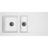 RESPEKTA Einbauspüle, weiß, Verbundstoff-Mineralstoff-Glasfasern/Kunstharz – Rabatt: 33 % RESPEKTA Einbauspüle, weiß, Verbundstoff-Mineralstoff-Glasfasern/Kunstharz – Rabatt: 33 %