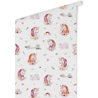 K&L Wall Art Vliestapete »Kinder Vliestapete«, Einhorn Prinzessin Rosa, mehrfarbig, matt – bunt K&L Wall Art Vliestapete »Kinder Vliestapete«, Einhorn Prinzessin Rosa, mehrfarbig, matt – bunt