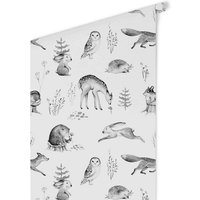 K&L Wall Art Vliestapete »Kinder Vliestapete«, Waldtiere Bär Reh Eule Hase, mehrfarbig, matt – bunt K&L Wall Art Vliestapete »Kinder Vliestapete«, Waldtiere Bär Reh Eule Hase, mehrfarbig, matt – bunt