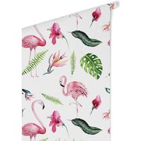 K&L Wall Art Vliestapete »Kinder Vliestapete«, Blumen Flamingo Vogel Pink, mehrfarbig, matt – bunt K&L Wall Art Vliestapete »Kinder Vliestapete«, Blumen Flamingo Vogel Pink, mehrfarbig, matt – bunt
