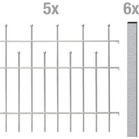 GAH ALBERTS Zaun-Grundset Madrid »Madrid«, BxH: 1000 x 98,5 cm, Stahl, silberfarben GAH ALBERTS Zaun-Grundset Madrid »Madrid«, BxH: 1000 x 98,5 cm, Stahl, silberfarben