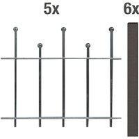 GAH ALBERTS Zaun-Grundset Madrid »Madrid«, BxH: 1000 x 49,5 cm, Stahl, anthrazit metallic – schwarz GAH ALBERTS Zaun-Grundset Madrid »Madrid«, BxH: 1000 x 49,5 cm, Stahl, anthrazit metallic – schwarz