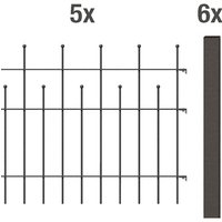 GAH ALBERTS Zaun-Grundset Madrid »Madrid«, BxH: 1000 x 98,5 cm, Stahl, anthrazit metallic – schwarz GAH ALBERTS Zaun-Grundset Madrid »Madrid«, BxH: 1000 x 98,5 cm, Stahl, anthrazit metallic – schwarz