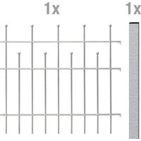 GAH ALBERTS Zaun-Anbauset Madrid »Madrid«, BxH: 200 x 73,5 cm, Stahl, silberfarben GAH ALBERTS Zaun-Anbauset Madrid »Madrid«, BxH: 200 x 73,5 cm, Stahl, silberfarben