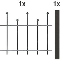 GAH ALBERTS Zaun-Anbauset Madrid »Madrid«, BxH: 200 x 49,5 cm, Stahl, anthrazit metallic – schwarz GAH ALBERTS Zaun-Anbauset Madrid »Madrid«, BxH: 200 x 49,5 cm, Stahl, anthrazit metallic – schwarz
