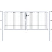 GAH ALBERTS Doppeltor »Flexo«, BxH: 224 x 800 cm, feuerverzinkter Stahl – silberfarben GAH ALBERTS Doppeltor »Flexo«, BxH: 224 x 800 cm, feuerverzinkter Stahl – silberfarben