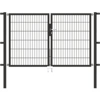 GAH ALBERTS Doppeltor »Flexo«, BxH: 224 x 1200 cm, feuerverzinkter Stahl – schwarz GAH ALBERTS Doppeltor »Flexo«, BxH: 224 x 1200 cm, feuerverzinkter Stahl – schwarz