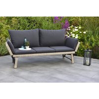 MERXX Gartenliege »Venezia«, Stahl, inkl. Auflage – grau MERXX Gartenliege »Venezia«, Stahl, inkl. Auflage – grau