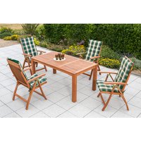 MERXX Gartenmöbelset »Comodoro«, 4 Sitzplätze, Eukalyptusholz, inkl. Auflagen – gruen MERXX Gartenmöbelset »Comodoro«, 4 Sitzplätze, Eukalyptusholz, inkl. Auflagen – gruen