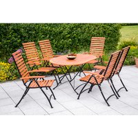 MERXX Gartenmöbelset »Schlossgarten«, 6 Sitzplätze, Eukalyptusholz – schwarz MERXX Gartenmöbelset »Schlossgarten«, 6 Sitzplätze, Eukalyptusholz – schwarz