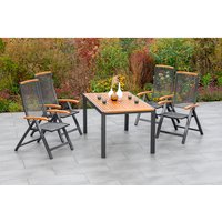 MERXX Gartenmöbelset »Tilos«, 4 Sitzplätze, Aluminium/Akazienholz – grau Rabatt: 17 % MERXX Gartenmöbelset »Tilos«, 4 Sitzplätze, Aluminium/Akazienholz – grau Rabatt: 17 %