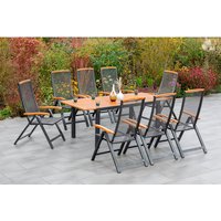 MERXX Gartenmöbelset »Tilos«, 8 Sitzplätze, Aluminium/Akazienholz – grau Rabatt: 17 % MERXX Gartenmöbelset »Tilos«, 8 Sitzplätze, Aluminium/Akazienholz – grau Rabatt: 17 %
