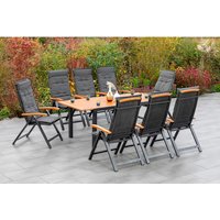 MERXX Gartenmöbelset »Tilos«, 8 Sitzplätze, Aluminium/Akazienholz, inkl. Auflagen – grau Rabatt: 17 % MERXX Gartenmöbelset »Tilos«, 8 Sitzplätze, Aluminium/Akazienholz, inkl. Auflagen – grau Rabatt: 17 %