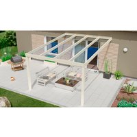 GARDENDREAMS Terrassenüberdachung »Expert«, BxT: 300 x 400 cm, weiß / RAL9016, Glasdach – weiss GARDENDREAMS Terrassenüberdachung »Expert«, BxT: 300 x 400 cm, weiß / RAL9016, Glasdach – weiss