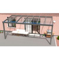 GARDENDREAMS Terrassenüberdachung »Expert«, BxT: 500 x 200 cm, grau / RAL9007, Glasdach GARDENDREAMS Terrassenüberdachung »Expert«, BxT: 500 x 200 cm, grau / RAL9007, Glasdach