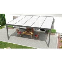 GARDENDREAMS Terrassenüberdachung »Expert«, BxT: 500 x 400 cm, grau / RAL9007 GARDENDREAMS Terrassenüberdachung »Expert«, BxT: 500 x 400 cm, grau / RAL9007