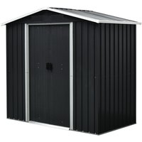 PERGART Gerätehaus »Düsseldorf II«, Metall, BxHxT: 194 x 184 x 110 cm (Außenmaße) – grau PERGART Gerätehaus »Düsseldorf II«, Metall, BxHxT: 194 x 184 x 110 cm (Außenmaße) – grau