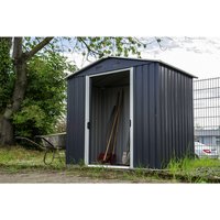 PERGART Gerätehaus »Dresden II«, Metall, BxHxT: 236 x 206 x 174 cm (Außenmaße inkl. Dachüberstand) – grau Rabatt: 8 % PERGART Gerätehaus »Dresden II«, Metall, BxHxT: 236 x 206 x 174 cm (Außenmaße inkl. Dachüberstand) – grau Rabatt: 8 %