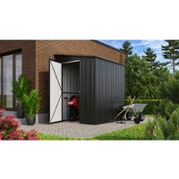 Globel Gerätehaus »LeanTo«, Metall, BxHxT: 155 x 203 x 180 cm (Außenmaße) – grau Globel Gerätehaus »LeanTo«, Metall, BxHxT: 155 x 203 x 180 cm (Außenmaße) – grau