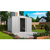 Globel Gerätehaus »Tower«, Stahl, Satteldach, 6,99 m², BxT: 308 x 247 cm, silber metallic – silberfarben Globel Gerätehaus »Tower«, Stahl, Satteldach, 6,99 m², BxT: 308 x 247 cm, silber metallic – silberfarben