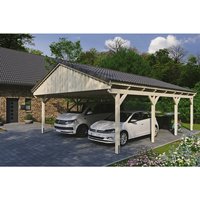 SKANHOLZ Carport »Fichtelberg«, BxT: 618 x 808 cm, Firsthöhe: 362 cm, unbehandelt – beige SKANHOLZ Carport »Fichtelberg«, BxT: 618 x 808 cm, Firsthöhe: 362 cm, unbehandelt – beige