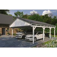 SKANHOLZ Carport »Fichtelberg«, BxT: 618 x 808 cm, Firsthöhe: 362 cm, lasiert – weiss SKANHOLZ Carport »Fichtelberg«, BxT: 618 x 808 cm, Firsthöhe: 362 cm, lasiert – weiss