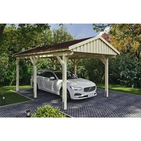 SKANHOLZ Carport »Fichtelberg«, BxT: 317 x 566 cm, Firsthöhe: 303 cm, unbehandelt – beige SKANHOLZ Carport »Fichtelberg«, BxT: 317 x 566 cm, Firsthöhe: 303 cm, unbehandelt – beige