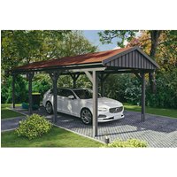 SKANHOLZ Carport »Fichtelberg«, BxT: 317 x 808 cm, Firsthöhe: 303 cm, lasiert – grau SKANHOLZ Carport »Fichtelberg«, BxT: 317 x 808 cm, Firsthöhe: 303 cm, lasiert – grau