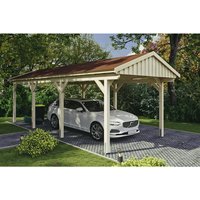 SKANHOLZ Carport »Fichtelberg«, BxT: 317 x 808 cm, Firsthöhe: 303 cm, unbehandelt – beige SKANHOLZ Carport »Fichtelberg«, BxT: 317 x 808 cm, Firsthöhe: 303 cm, unbehandelt – beige