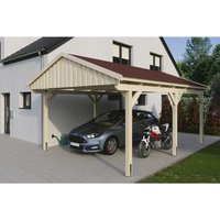 SKANHOLZ Carport »Fichtelberg«, BxT: 423 x 566 cm, Firsthöhe: 326 cm, unbehandelt – beige SKANHOLZ Carport »Fichtelberg«, BxT: 423 x 566 cm, Firsthöhe: 326 cm, unbehandelt – beige