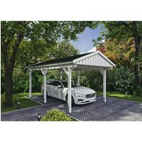 SKANHOLZ Carport »Fichtelberg«, BxT: 317 x 566 cm, Firsthöhe: 303 cm, lasiert – weiss SKANHOLZ Carport »Fichtelberg«, BxT: 317 x 566 cm, Firsthöhe: 303 cm, lasiert – weiss