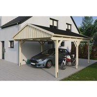 SKANHOLZ Carport »Fichtelberg«, BxT: 423 x 566 cm, Firsthöhe: 326 cm, unbehandelt – beige SKANHOLZ Carport »Fichtelberg«, BxT: 423 x 566 cm, Firsthöhe: 326 cm, unbehandelt – beige